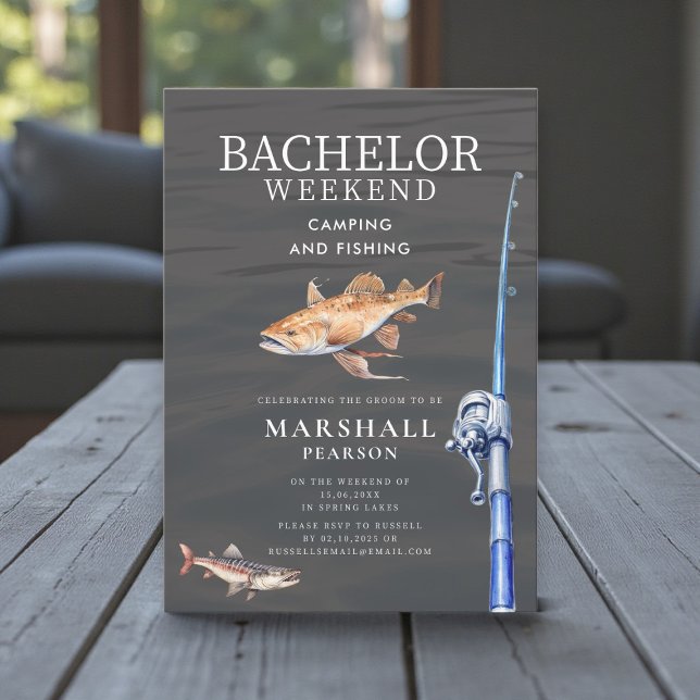 Rustic Fishing Bachelor Weekend Invitation (Creator Uploaded)