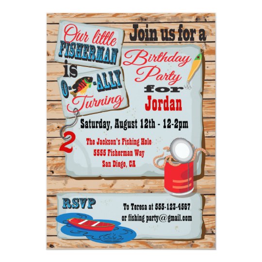 Rustic Fishing Birthday Party Invitations Zazzle Rustic Fishing Birthday Party Invitations
