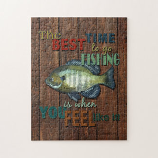 Rustic Fishing | Bluegill Fish Jigsaw Puzzle