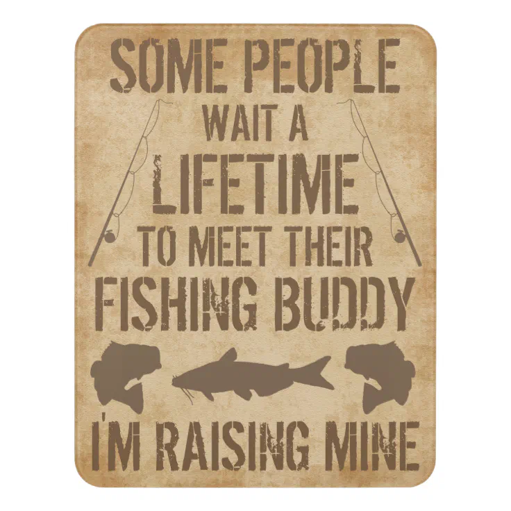 Rustic Fishing Buddy Door Sign | Zazzle