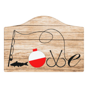 Rustic Fishing Love Door Sign