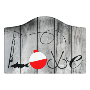 Rustic Fishing Love Door Sign