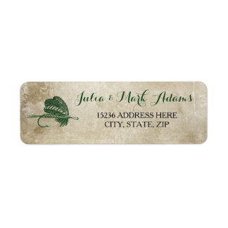 Rustic Fishing Lure Address Label