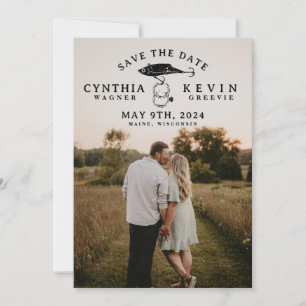 Rustic Fishing Lure Rings Wedding Save the Date