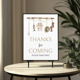 Rustic Fishing Thanks for coming Sign 8x10