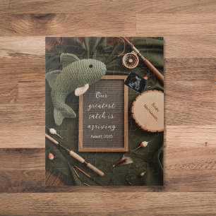 Rustic Fishing-Themed Pregnancy Announcement  Jigsaw Puzzle