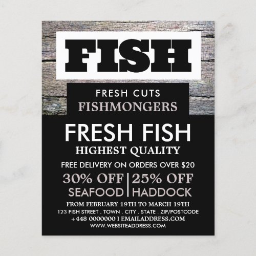 Rustic FishmongerWife Fish Market Advertising Flyer