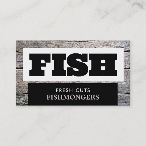 Rustic FishmongerWife Fish Market Business Card