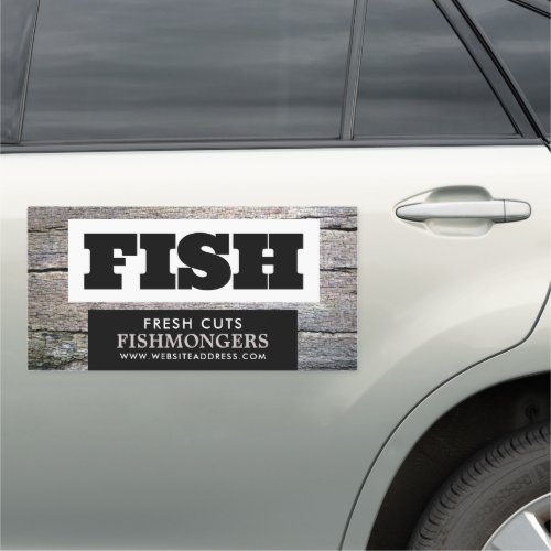 Rustic FishmongerWife Fish Market Car Magnet