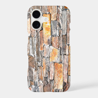 Rustic Flagstone natural stone pattern bricks iPhone 17 Case