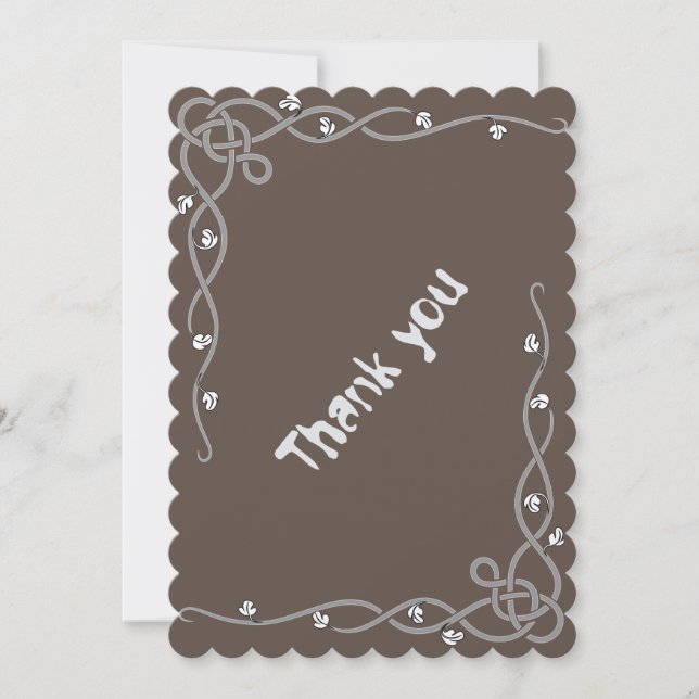 Rustic Flat Friendship Thank You Card... (Front)