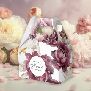 Rustic Floral Abundance Bridal Shower Favor Boxes