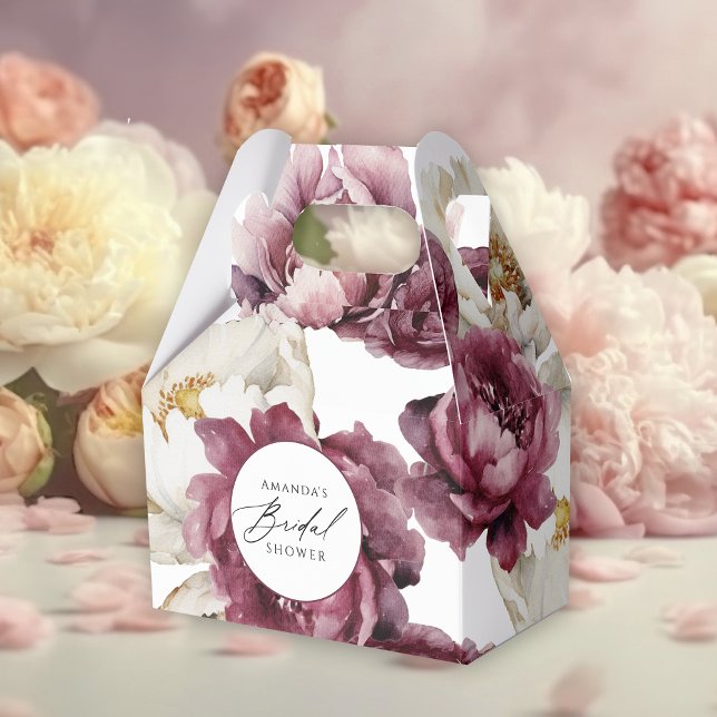 Rustic Floral Abundance Bridal Shower Favor Boxes (Rustic Floral Abundance Favor Box - part of a beautiful bridal shower collection.)