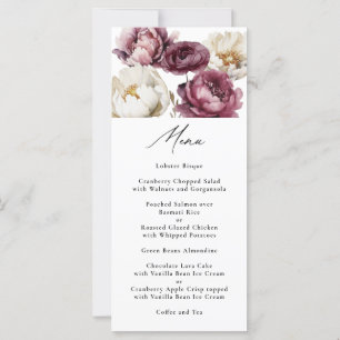 Rustic Floral Abundance Bridal Shower Menu