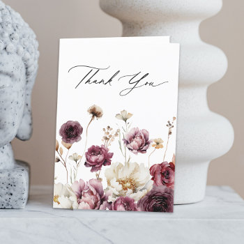 Rustic Floral Abundance Thank You by Oasis_Landing at Zazzle