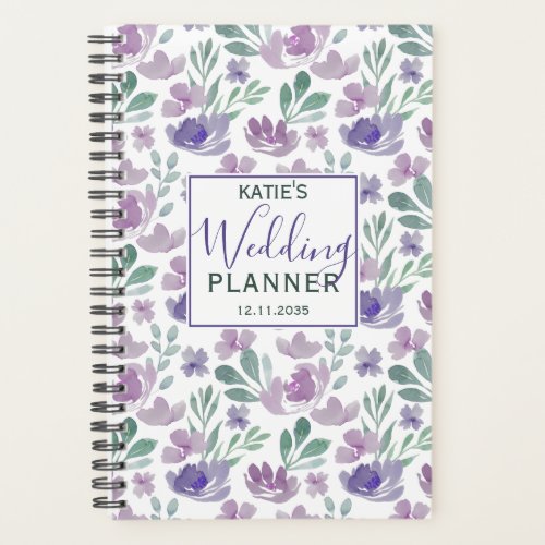 Rustic Floral All Over Pattern Wedding Planner