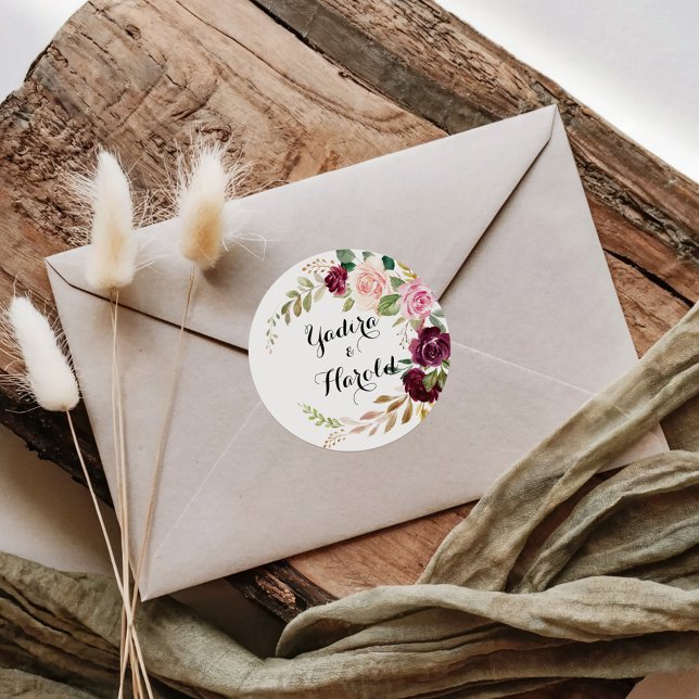 Rustic Floral and Botanical Wedding Envelope Seals (Creator Uploaded)