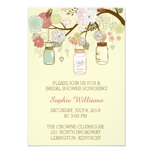 Rustic Floral Bridal Shower Invitations