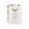Rustic floral and stag antlers wedding invite