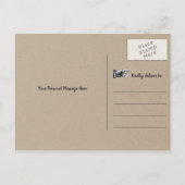 Rustic Floral Antelope Hunt is Over Save The Date Announcement Postcard (Back)
