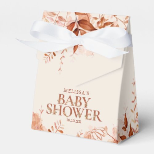 Rustic Floral Autumn Fall Baby Shower Favor Boxes