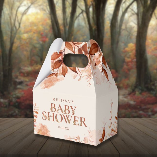 Rustic Floral Autumn Fall Baby Shower Favor Boxes (Rustic Floral Autumn Fall Baby Shower Favor Boxes)