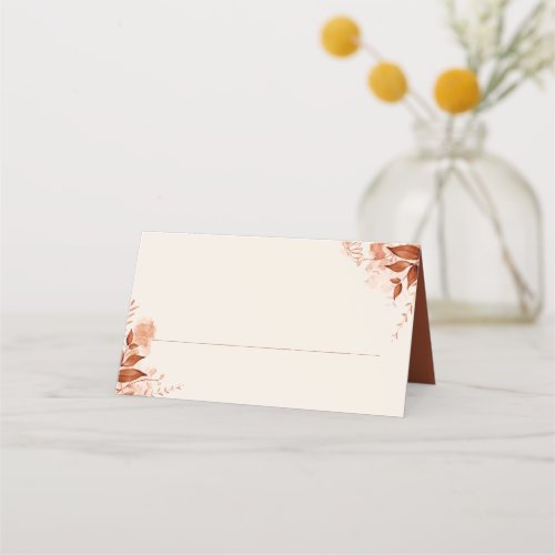 Rustic Floral Autumn Fall Wedding Place Card