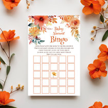 Rustic Floral Baby Shower Bingo Game