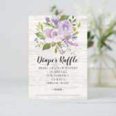 Rustic Floral Baby Shower Diaper Raffle Ticket (Standing Front)