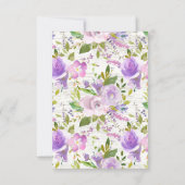 Rustic Floral Baby Shower Diaper Raffle Ticket (Back)