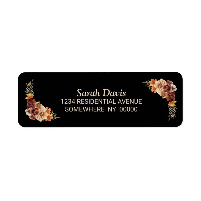 Rustic Floral Black Label (Front)
