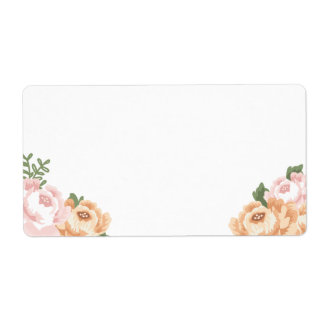 Rustic Floral Blank Large Address Labels