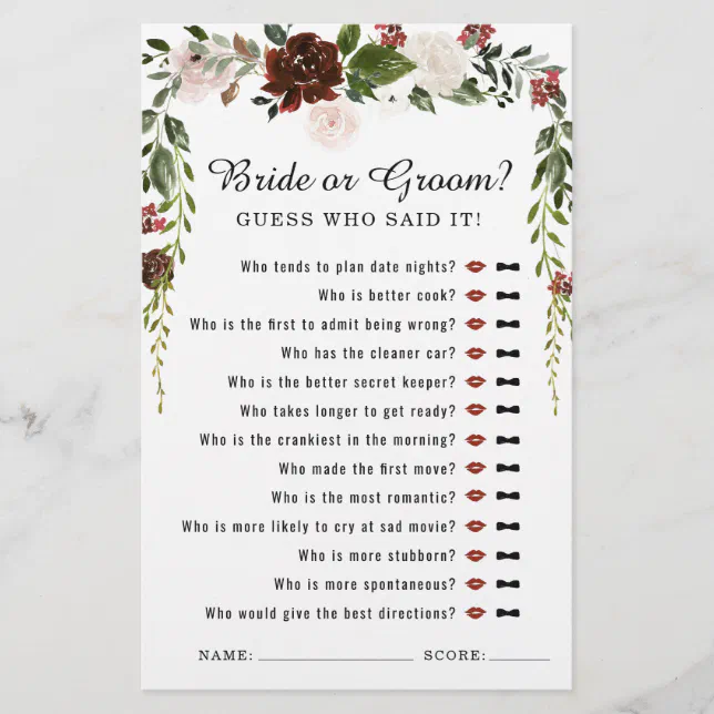 Rustic Floral Boho Botanical Bridal Shower Game Zazzle rustic-floral-boho-botanical-bridal-shower-game-zazzle