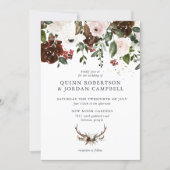 Rustic Floral | Boho Botanical Wedding Invitation (Front)