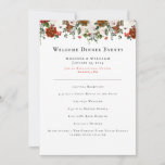 Rustic Floral | Boho Botanical Wedding Program<br><div class="desc">Elegant and simple wedding welcome note to be placed on the chairs of guests at the ceremony or inside welcome bags. From displaying times for the evening's cocktail hour to serving as a map to direct guests to the next stop of the night; to give friends and family an idea...</div>