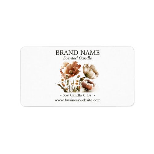 Rustic Floral Boho Color Product Label 