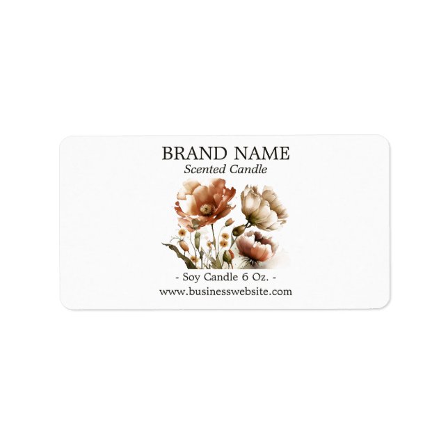 Rustic Floral Boho Color Product Label  (Front)