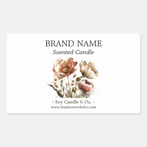 Rustic Floral Boho Product Label 