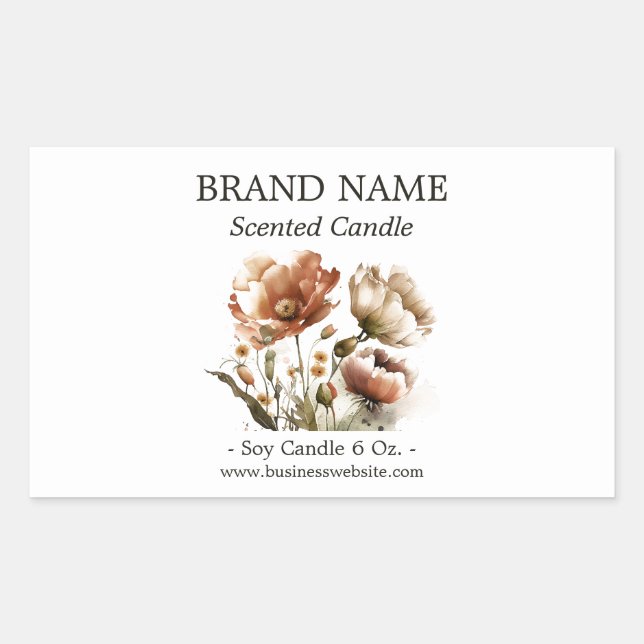 Rustic Floral Boho Product Label  (Front)