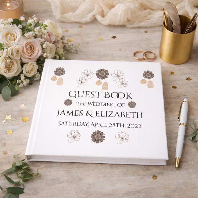 Rustic Floral Boho Wedding  Guest Book (Creator Uploaded)
