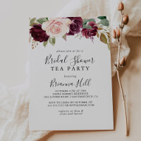 Rustic Floral Botanical Bridal Shower Tea Party
