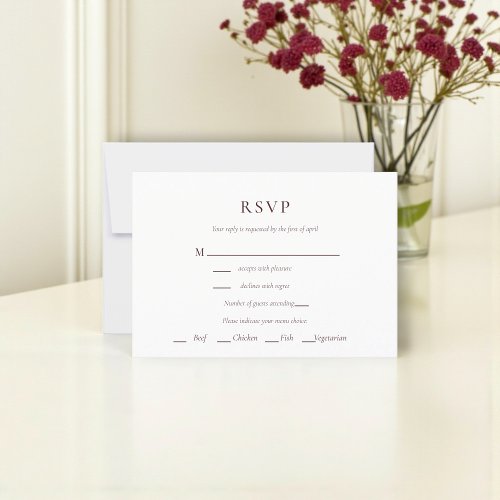 Rustic Floral Bouquet RSVP Card