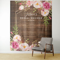 Rustic Floral Bridal Shower Backdrop