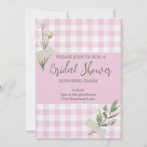 Rustic Floral Bridal Shower Invitation