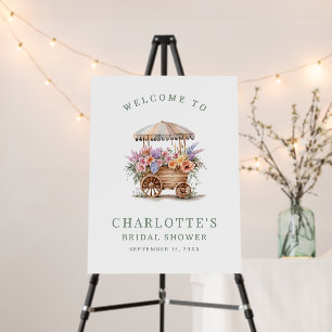 Rustic Floral Bridal Shower Welcome Foam Board