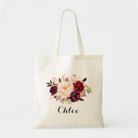 Rustic Floral bridesmaid,Wedding Gift Tote Bag