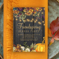 Rustic floral brown barn wood friendsgiving party