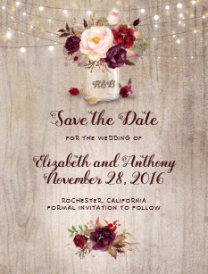 floral save the date cards zazzle