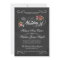 Rustic Floral Chalkboard Wedding Invitations