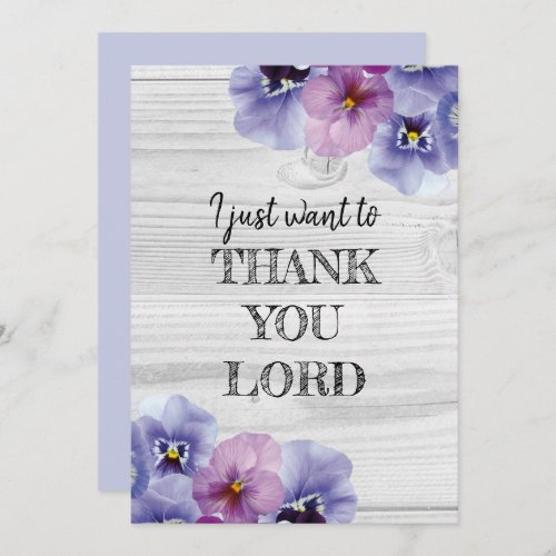 Rustic Floral Christian Thanksgiving Card